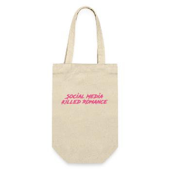 Social Media Killed Romance - Geschenkbeutel für Flaschen - Natur - Vorne