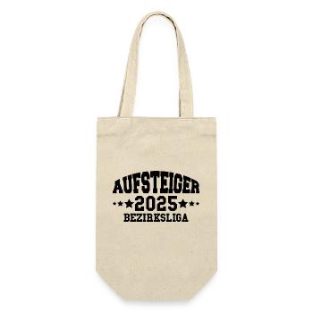 Aufsteiger 2025 Bezirksliga Aufstieg Fußball - Geschenkbeutel für Flaschen - Natur - Vorne