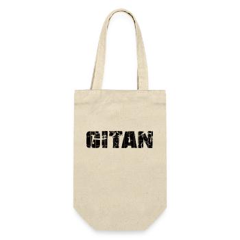 Gitan Grunge motif brique brun - Sac à bouteille - nature - Devant