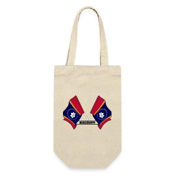 Two flags text MISSISSIPPI - Gift Bag for Bottles - nature - Front