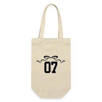 Numéro 7 noeud - 7e anniversaire - Sac à bouteille - nature - Devant