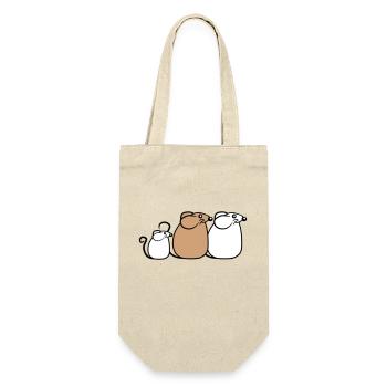 3 Mice Family Child Mom Dad Parents Row Cute - Gift Bag for Bottles - nature - Front