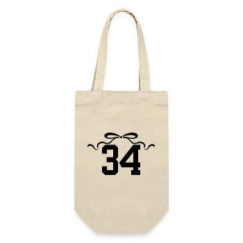 Number 34 Knot - 34th Anniversary - Gift Bag for Bottles - nature - Front