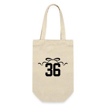 Nummer 36 Knoten - 36. Jahrestag - Geschenkbeutel für Flaschen - Natur - Vorne