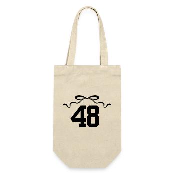 Nummer 48 Knoten - 48. Jahrestag - Geschenkbeutel für Flaschen - Natur - Vorne
