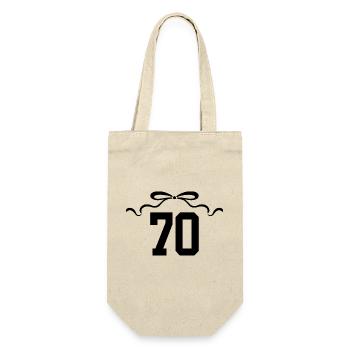 Number 70 Knot - 70th Anniversary - Gift Bag for Bottles - nature - Front