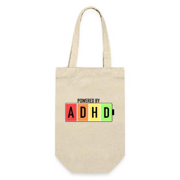 ADHS-Bewusstsein Neurodivergent - Geschenkbeutel für Flaschen - Natur - Vorne