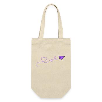 Coeur d’avion en papier - Sac à bouteille - nature - Devant