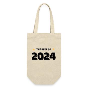 Das Beste aus 2024 - Geschenkbeutel für Flaschen - Natur - Vorne