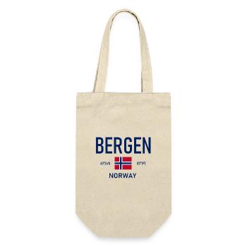 Bergen - Norway - Coordinates - Flag - Gift Bag for Bottles - nature - Front