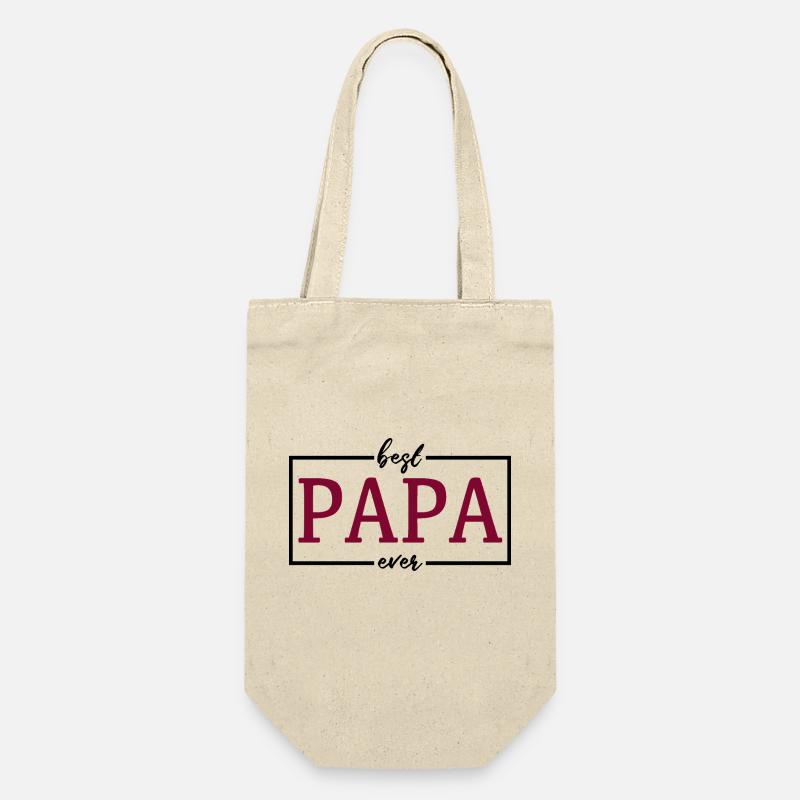 Der beste Papa - Geschenkbeutel für Flaschen - Natur