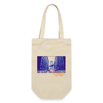 No Sleep Till Brooklyn – Eltern Meme Design - Geschenkbeutel für Flaschen - Natur - Vorne