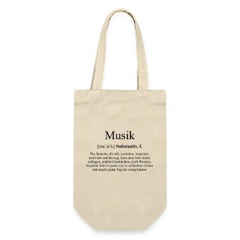 Musik Definition Dictionary - Geschenkbeutel für Flaschen - Natur - Vorne