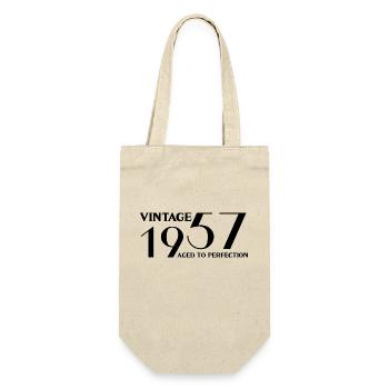 Vintage 1957 aged to perfection - Sac à bouteille - nature - Devant