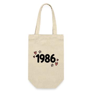 1986 Classic Vintage Retro Cute 80s - Gift Bag for Bottles - nature - Front