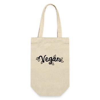 VEGAN - Gift Bag for Bottles - nature - Front
