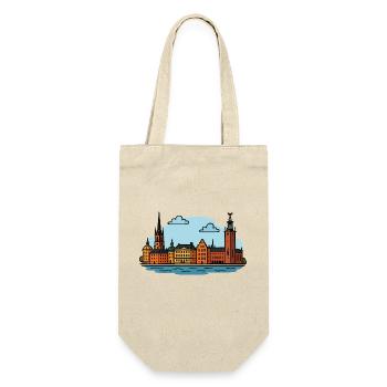 Stockholm City - Geschenkbeutel für Flaschen - Natur - Vorne