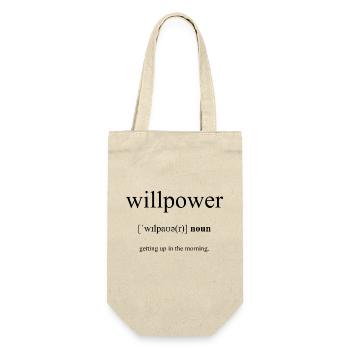 Willpower | Willenskraft Definition Dictionary - Geschenkbeutel für Flaschen - Natur - Vorne
