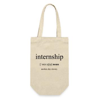 Internship | Praktikum Definition Dictionary - Geschenkbeutel für Flaschen - Natur - Vorne