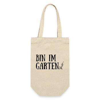 Bin im Garten. Gott. - Geschenkbeutel für Flaschen - Natur - Vorne