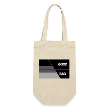 Shadow blueline good bad - Geschenkbeutel für Flaschen - Natur - Vorne