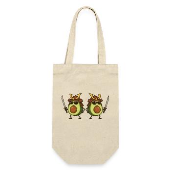 avocado samurai 2 - Geschenkbeutel für Flaschen - Natur - Vorne