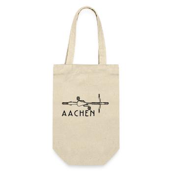 Fahrrad Aachen - Geschenkbeutel für Flaschen - Natur - Vorne