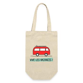 GELIEBTE. HERZ. MEISTER. VIELEN DANK. DANKE HERRIN. - Geschenkbeutel für Flaschen - Natur - Vorne