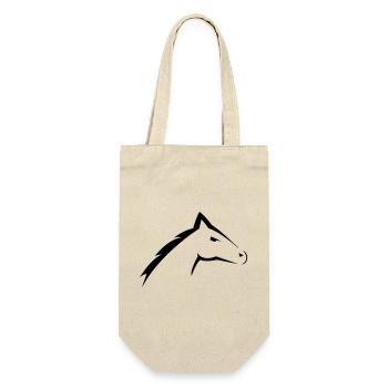 Tête de cheval | Conception de silhouette de tête de cheval - Sac à bouteille - nature - Devant
