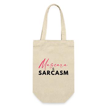 Mascara et sarcasme – Hot Girl Energy Funny Quote -K - Sac à bouteille - nature - Devant