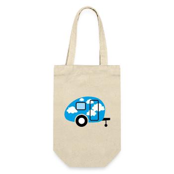 Caravan Caravan Clouds Weather Sky Camper Camp - Gift Bag for Bottles - nature - Front