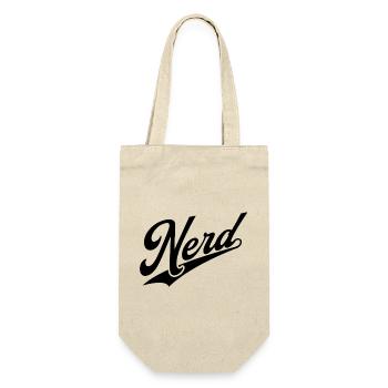 NERDY forever - NERD retro black - Gift Bag for Bottles - nature - Front