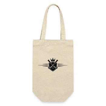 Feldhockey Logo - Geschenkbeutel für Flaschen - Natur - Vorne