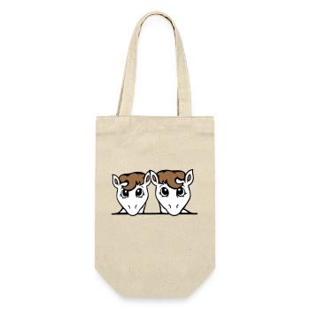2 Horses Couple Cute Pony Two Friends Couple Team - Gift Bag for Bottles - nature - Front