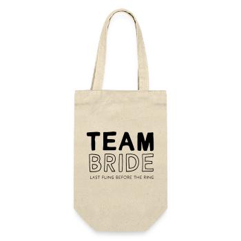 Team Bride - Geschenkbeutel für Flaschen - Natur - Vorne