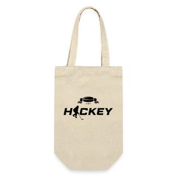 hockey - Geschenkbeutel für Flaschen - Natur - Vorne