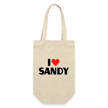 J’aime Sandy Red Heart Love Love Fan Gift - Sac à bouteille - nature - Devant