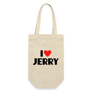 I Love Jerry Red Heart Love Fan Gift - Gift Bag for Bottles - nature - Front