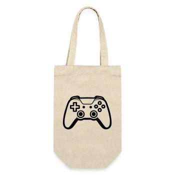 Controller Joypad Gamer - Geschenkbeutel für Flaschen - Natur - Vorne
