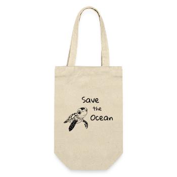 Schilkröte - Save the Ocean - Geschenkbeutel für Flaschen - Natur - Vorne