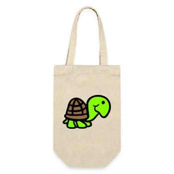 turtle cute smiling happy funny - Gift Bag for Bottles - nature - Front
