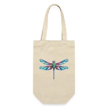 Dragonfly - Cooles Low-Poly-Logo - Geschenkbeutel für Flaschen - Natur - Vorne