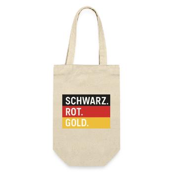 Schwarz. Rot. Gold. – Deutschland Farben Shirt - Geschenkbeutel für Flaschen - Natur - Vorne