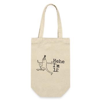 12th Birthday Gift Funny 12 Years 12th - Gift Bag for Bottles - nature - Front