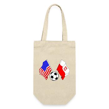 Football Pologne vs États-Unis - Sac à bouteille - nature - Devant