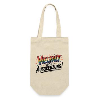 Diversity instead of exclusion - Cool Pride Logo - Gift Bag for Bottles - nature - Front