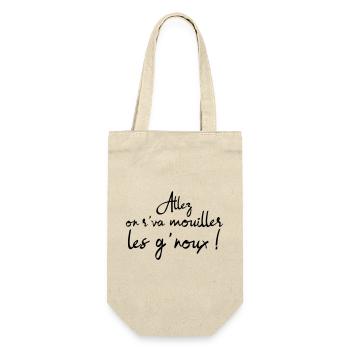 Come on, we're going to get the kids wet! Chti humor - Gift Bag for Bottles - nature - Front