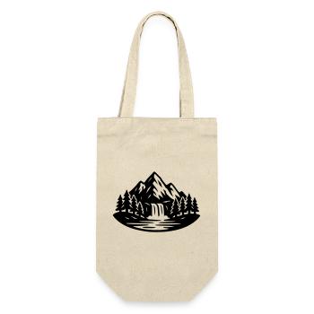 Mountains Landscape Forest Waterfall - Gift Bag for Bottles - nature - Front