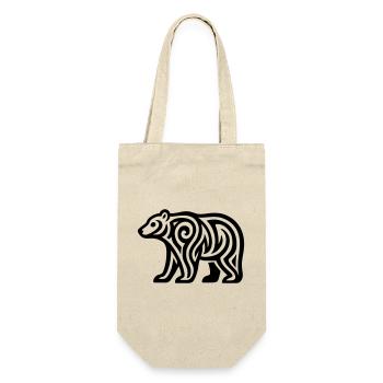 Just a Black Bear #1 / JustN-imal - Gift Bag for Bottles - nature - Front