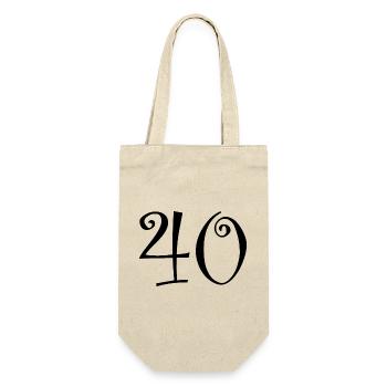 40. 40 YEARS. 40th ANNIVERSARY. 40 YEARS ANNIVERSARY. - Gift Bag for Bottles - nature - Front